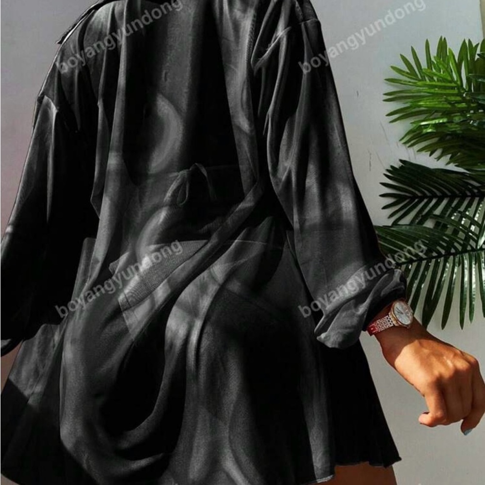 Mesh Black Bathing Suit Cover Up